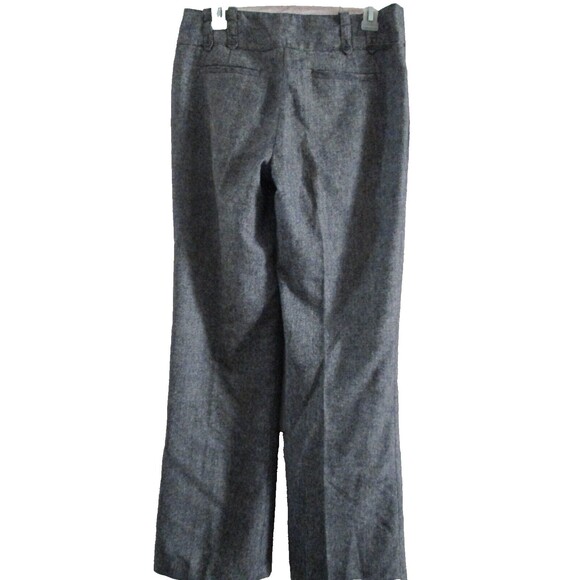 Dalia Collection Gray Wool Blend Career Pants Size 6 Lined Flat Front Wide Leg - Picture 3 of 5